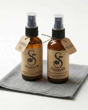 SQUAVER Premium Guitar Fretboard Care Kit – Lemon Oil Cleaner & Polish for Deep Cleaning, Conditioning & Shine