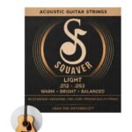 Squaver Acoustic Guitar Strings – Light Gauge (.012–.053) 80/20 Bronze, Premium Tone, Long Lasting & Stable Tuning