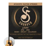 Squaver Acoustic Guitar Strings – Light Gauge (.012–.053) 80/20 Bronze, Premium Tone, Long Lasting & Stable Tuning