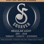 Squaver Electric Guitar Strings - Regular Light Gauge (.010 - .046) - Nickel-Plated Steel