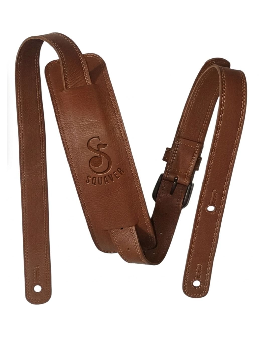 best guitar strap in India Squaver leather padded