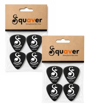 20260921_100256_0002 Squaver Guitar Plectrums, Black, 0.96 mm, Hard Thick, Pack of 8