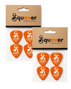 Squaver Guitar Picks, Orange, Hard Thick 1.20 mm, Pack of 8