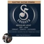 Squaver Electric Guitar Strings - Regular Light Gauge (.010 - .046) - Nickel-Plated Steel