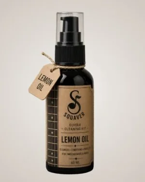 Lemon Oil Guitar Cleaning Kit, Cleanses, Conditions & Protects Fingerboards and Wood, for Acoustic, Electric & Bass Guitars, 60 ml